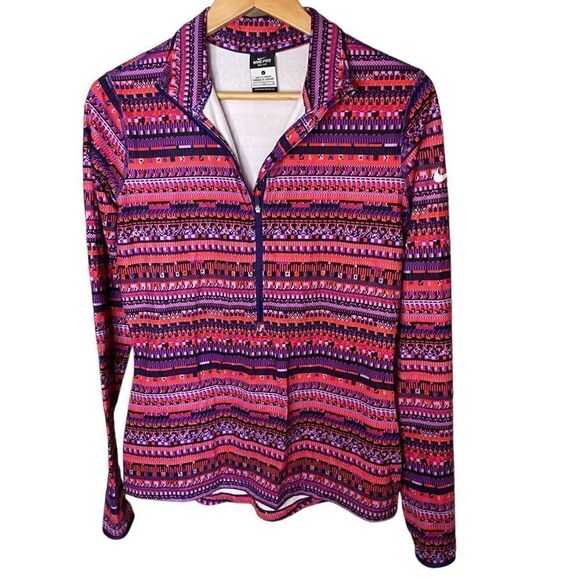 Nike Pro Dri-Fit Long Sleeve Pull-Over Top - Jacket - Size Large - Picture 1 of 4